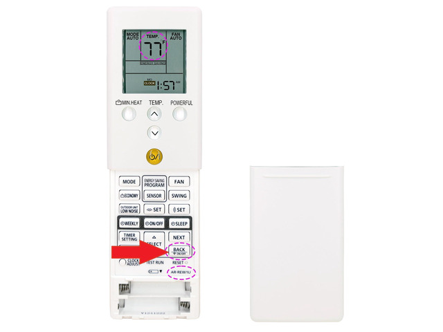 Replacement Remote Control for Fujitsu AIRSTAGE AR-REW1U, Compatible with Air Conditioner Models ASUG09LZBS, ASUG12LZBS, ASUG15LZBS, ASUG09LZAS,...