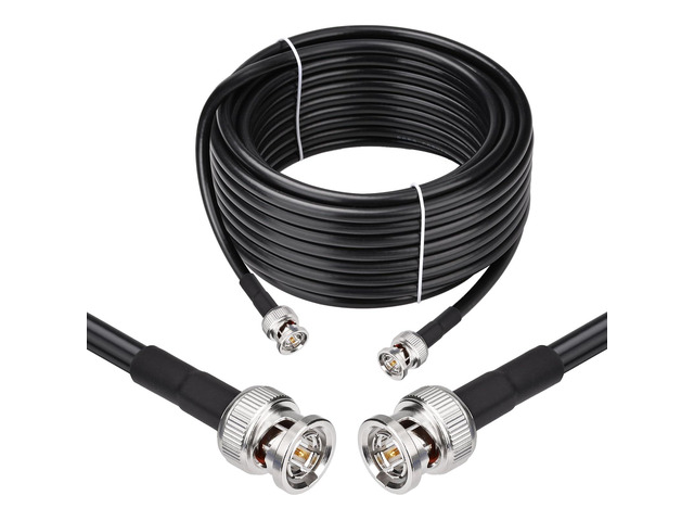 SDI Cable 30ft 75 Ohm BNC Male to Male RG59 Precision Video Cable Supports HD-SDI/3G/6G-SDI/4K/8K CCTV Video Monitor Converter Splitter