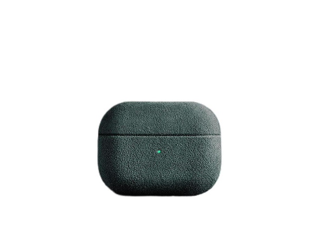 Suede Microfiber Leather Headphone Case Full Wrap Handmade Cover for AirPods (Dark Green, Airpod Pro 2nd Generation)