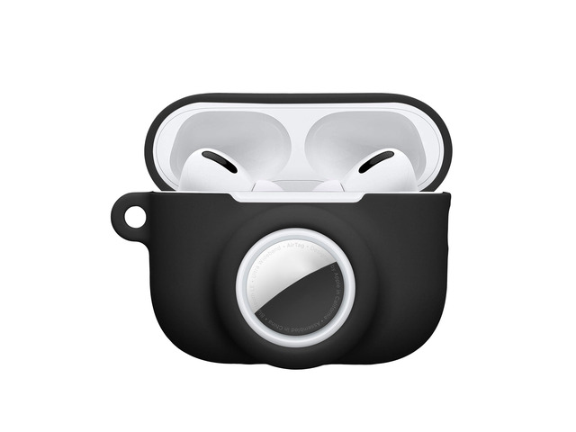 Cover for Apple Airpods Pro 3 Case - Silicone Cover for Earbuds Charging Case with Carabiner Clip - Compatible with Airtag - Black