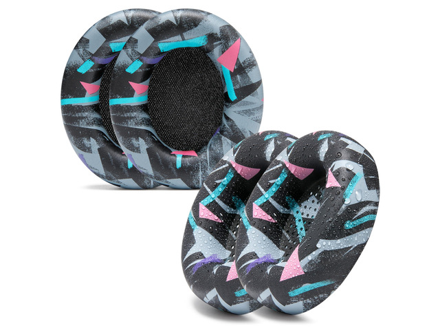 Earpads and Protective SweatZ Cover Bundle for Beats Studio Pro Headphones by Wicked Cushions 90's Black