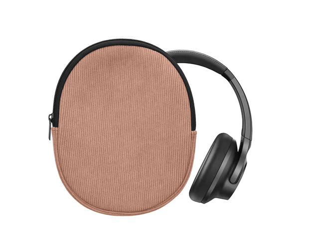 Headset Case Compatible with Soundcore Q20i Case - 21 x 17 cm Neoprene Zipper Headphone Cover - Dusty Pink