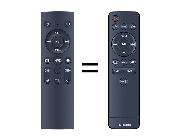 Replacement Remote Control Compatible with Insignia 2.1 Channel Soundbar with Wireless Subwoofer NS-HTSB2123
