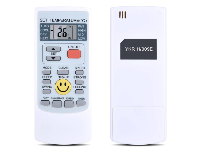 YKR-H009E Replacement Remote for COSTWAY Mini Split Air Conditioner Display Only, LED Screen, Stable Signal