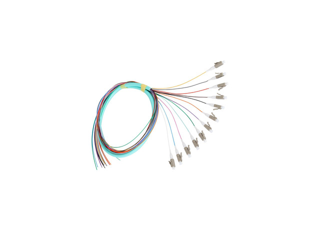 12-Strand LC OM3 Multimode Pigtail 1.2m, 1-Pack 12F LC OM3 multimode pigtails, 1.2m (47.24in). 50/125um, low insertion loss. For 10G networks,...