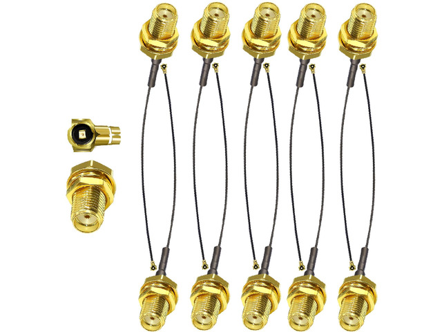 10-Pack IPX U. FL to SMA Female WiFi Antenna Cable 50 ohm impedance, 6 inches (15cm) length, for extending WiFi antennas on routers and IoT boards