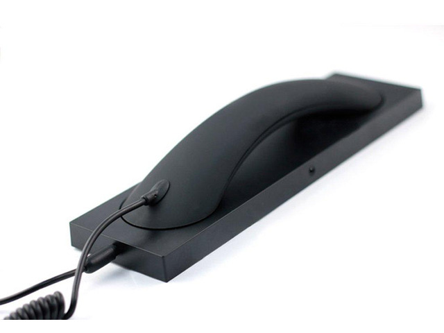 Fashion Retro Phone handset Headset 3.5mm Microphone Prevention Radiation Compatible with iPhone Samsung