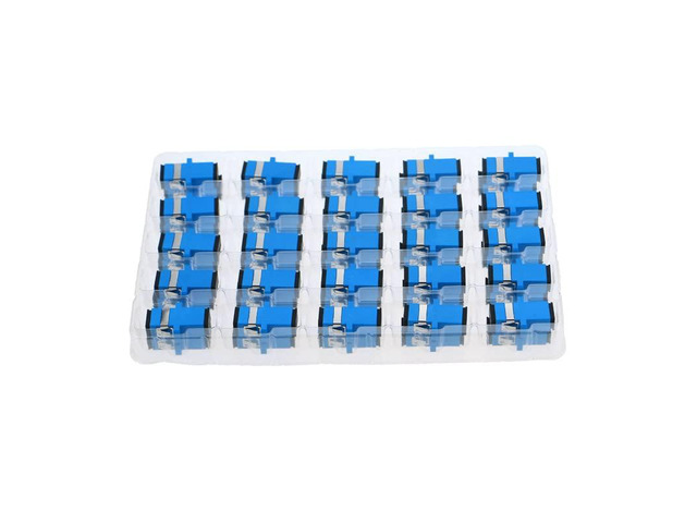 50 Pack Fiber Optical Coupler SC Singlemode Fiber Optic Adapter, SC Female to SC Female UPC Simplex Single Mode Fiber Optical Coupler, Network...