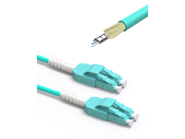 OM3 LC to LC Fiber Patch Cable Armored Uniboot, Multimode Fiber Jumper MM Optical Patch Cord Cable for SFP+ Transceivers 10GB 50/125Âµm LSZH...