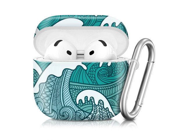 Compatible with AirPod 4th Generation 2024 Case, Shockproof Anti-Drop Protective Cover, Cute Case for Women Men with Keychain(Abstract Sea Waves) Compatible with AirPod 4th Generation 2024 Case, Shockproof Anti-Drop Protective Cover, Cute Case for Women Men with Keychain(Abstract Sea Waves)