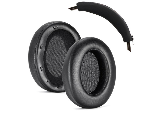 2-in-1 WH-XB910N Replacement Earpads/Silicone Headband Pad for Sony WH-XB910N Headphones, Protein Leather Cushions with Memory Foam, Silicone...