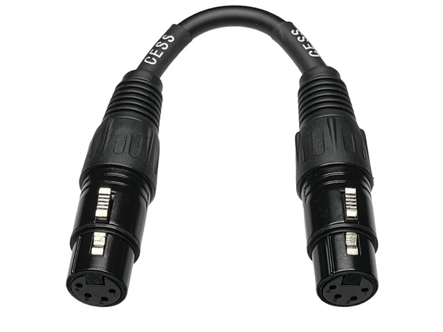 CESS-245-4i Balanced 4-Pin XLR Female to Female, Headphone Audio Coupling/Gender Change Cable, Single (4 Inches)