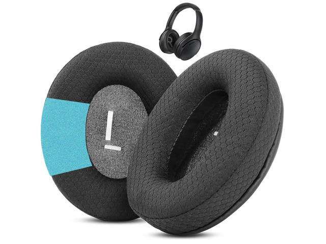 H19 IPO Ear Pads Replacement for Mpow H19 IPO Bluetooth 5.0 Headphones Ear Cushions High-Density Noise Cancelling Fabric Earpads - Black