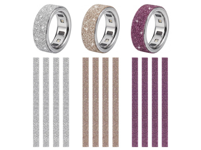 12 Pack Bling Skin Protector for Oura Ring Gen 3/4, Ultra-Thin Cover Accessories Anti-Scratch Protective Stickers for Oura Ring 3/4