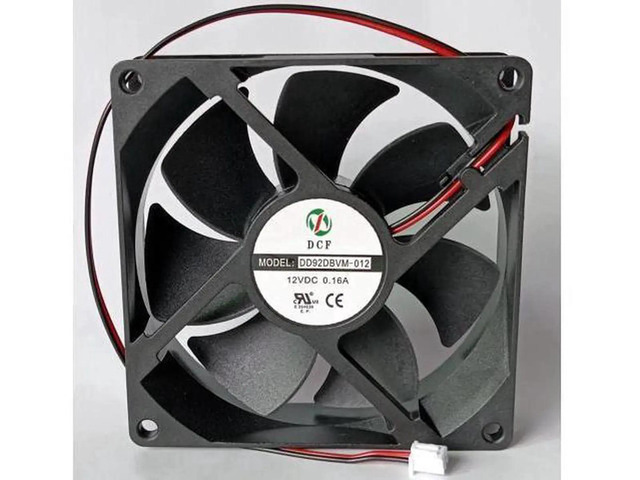 DD92DBVM-012 DC Brushless Cooling Fan, 9025 90mm x 25mm DC 12V 0.16A 2-Pin Axial Exhaust Replacement Fan for Cabinet, Wine Cooler, Power Supply...