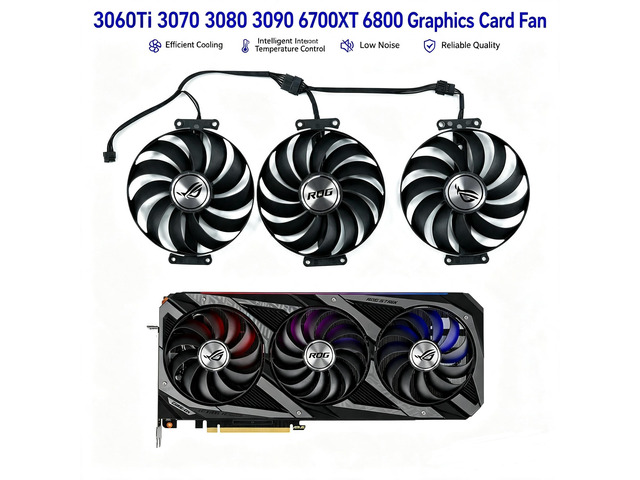 97mm Replacement Graphics Card Cooling Fan CF9015H12S T129215SU, DC12V 4Pin PWM GPU Video Card Cooler for ASUS ROG Strix RTX3060 3060Ti 3070 3080...