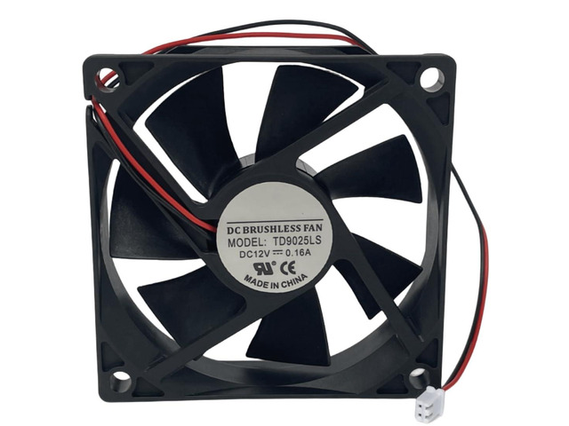TD9025LS DC Brushless 12V 0.16A 90x90x25mm 9025 2Wire Hydraulic Bearing Silent Fan, Replacement 90mm Fan for Wine Cooler, Hotel Refrigerator,...