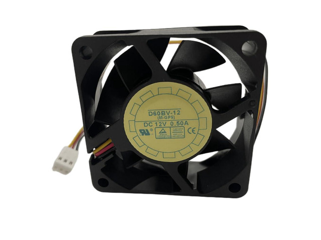 D60BV-12 DC Brushless 12V 0.50A 60x60x25mm 6025 2Wire HighAirflow Fan, Replacement 60mm Fan for Welding Machine, 3D Printer, Power Supply...