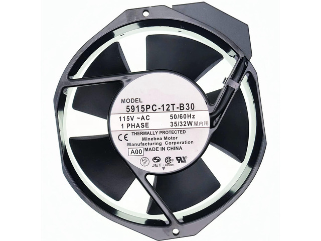 5915PC-12T-B30 AC Cooling Fan, 115V 35/32W 50/60Hz, 172Ã—150Ã—38MM Metal HighTemperature Resistant Axial Fan for Industrial Enclosure Cabinet Power...