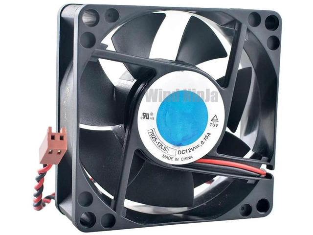 702512LS 70x70x25mm DC12V 0.15A 2Pin Brushless Cooling Fan, 70mm Computer Case Fan Replacement for PC CPU Power Supply Cabinet Internal Heat...