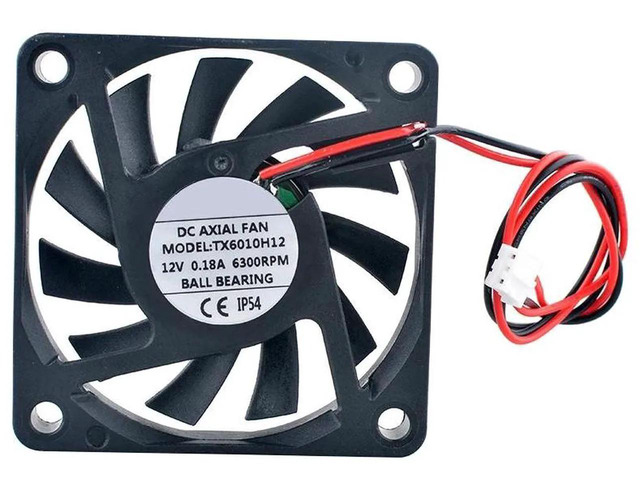 TX6010H12 60x60x10mm DC12V 0.18A Ball Bearing HighSpeed Cooling Fan, 60mm Slim Replacement Fan for PC Computer Case, Power Supply and Electronic...
