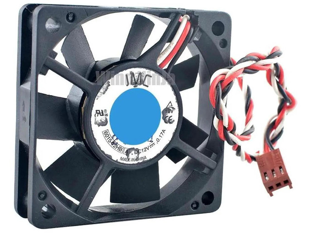 601512HB 60x60x15mm DC12V 0.17A 3Pin Dual Ball Bearing Axial Cooling Fan, 60mm Replacement Fan for PC Chassis, CPU and Power Supply Computer...