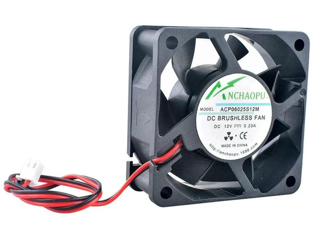 60x60x25mm DC12V 0.23A 3000RPM 2Pin 2.54mm Pitch Axial Cooling Fan, 60mm Replacement Fan for Power Adapter, PC Case and CPU Computer Hardware Heat...
