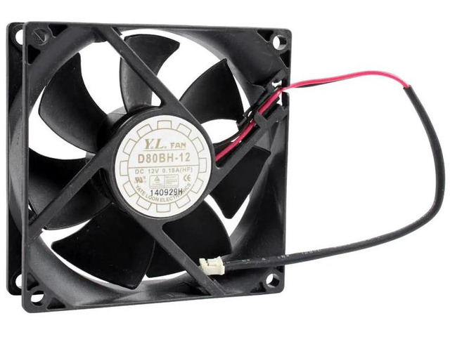 D80BH12 80x80x25mm DC12V 0.18A 2Pin Axial Cooling Fan, 80mm Replacement Fan for Computer Case, Power Supply Unit, Chassis Cabinet, Router,...