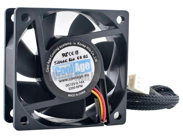 60x60x25mm Silent Axial Cooling Fan, DC12V 0.14A 3Pin 2200RPM Replacement Fan, Quiet Computer Hardware Cooling Fan for CPU Heatsink, Power Supply...