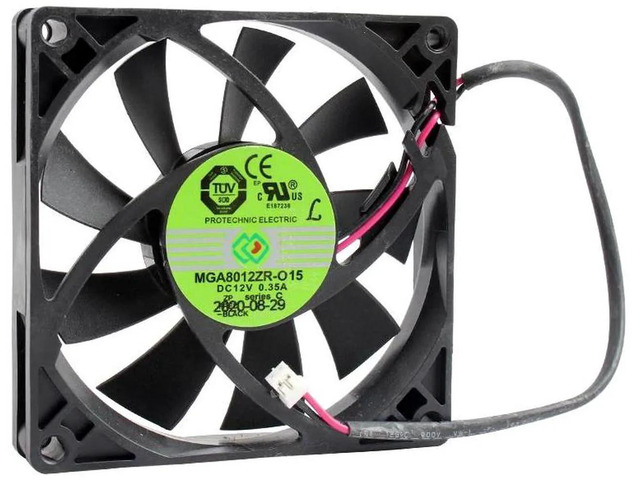 MGA8012ZRO15 80x80x15mm HighSpeed Cooling Fan, DC12V 0.35A 2Wire 43.61CFM 39.7dBA 4000RPM Axial Replacement Fan for Power Supply Unit, Computer...