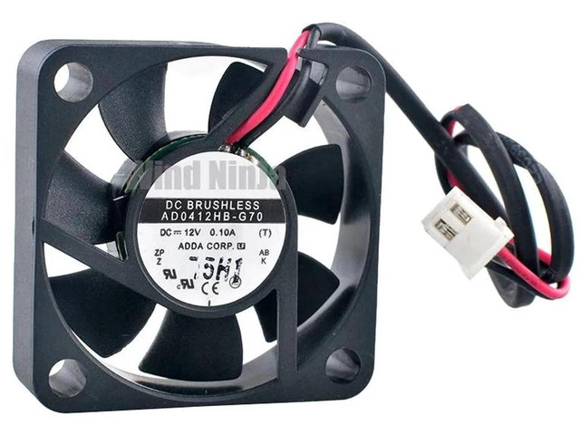 AD0412HBG70 40x40x10mm Dual Ball Bearing Cooling Fan, DC12V 0.10A 6000RPM 2Pin Axial Replacement Fan for Power Supply Unit, Embedded Device &...