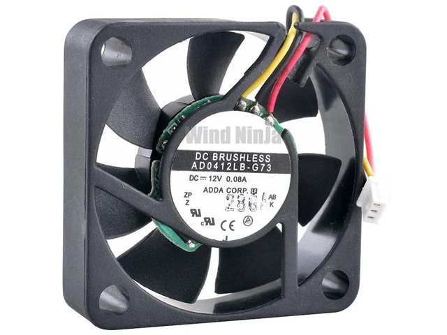 AD0412LBG73 40x40x10mm Silent Dual Ball Bearing Cooling Fan, DC12V 0.08A Axial Replacement Fan for CPU Cooler, Power Supply Unit, Computer Case &...