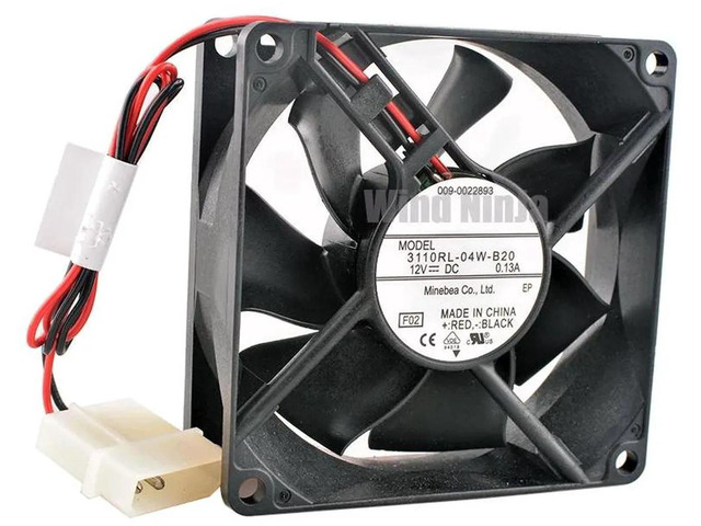 3110RL04WB20 80x80x25mm Dual Ball Bearing Axial Cooling Fan, DC12V 0.13A Replacement Fan for Computer Chassis, Power Supply Unit, CPU Cooler,...