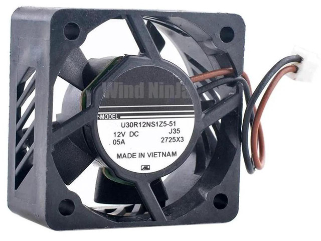 U30R12NS1Z551 30x30x15mm Miniature Axial Cooling Fan, DC12V 0.05A 2Pin Replacement Fan for Printer, Power Supply Unit, Embedded Device & Compact...