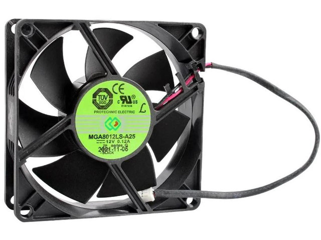 MGA8012LSA25 80x80x25mm 80mm 8cm Axial Cooling Fan, DC12V 0.12A 2Pin DC Brushless Replacement Fan for PC Chassis, Power Supply and Compact...