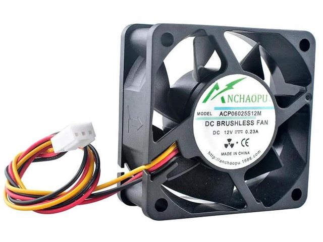 60x60x25mm 60mm 6cm DC12V Cooling Fan, 3000RPM 0.23A Brushless Axial Fan with CPU 3Pin Connector, Replacement Fan for Power Adapter, PC Case, CPU...