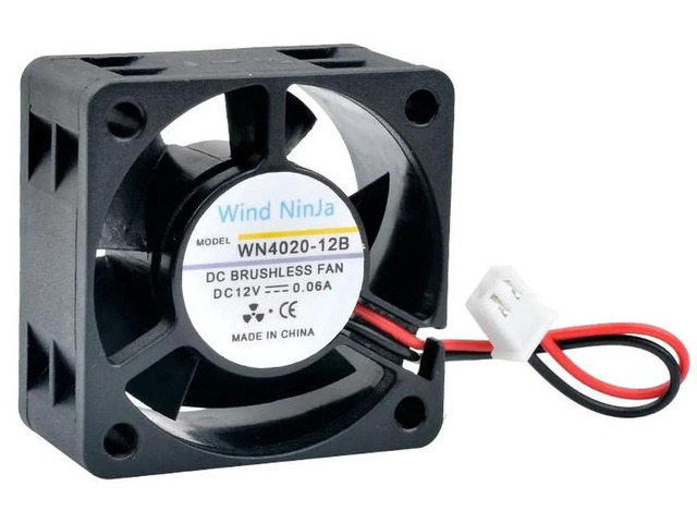 WN402012B 40x40x20mm 40mm 4cm Dual Ball Bearing Axial Cooling Fan, DC12V 0.06A/0.10A 6500/8500RPM 2Pin HighSpeed Replacement Fan for 1U Power...