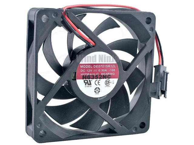 DE07015R12L 70x70x15mm 70mm 7cm HighSpeed Axial Cooling Fan, DC12V 0.30A 4000RPM 2Pin Brushless Replacement Fan for Power Supply Heat Dissipation