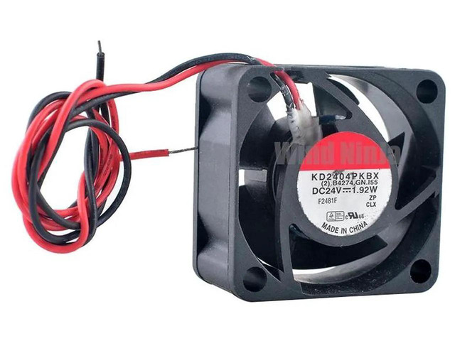 KD2404PKBX 40x40x20mm 40mm 4cm Dual Ball Bearing Axial Cooling Fan, DC24V 1.92W 2Pin Brushless Replacement Fan for Inverter Power Supply Heat...