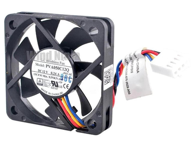 PVA050C12Q XJNKNA00 50x50x10mm 50mm DC12V 0.24A 4Pin 13CFM Silent Axial Cooling Fan, 5CM Replacement Fan for CPU Coolers, Desktop Computer Cases...