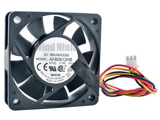 AFB0612HB 60x60x15mm 60mm DC12V 0.15A 3Pin Dual Ball Bearing Axial Cooling Fan, 6CM Replacement Fan for Computer Cases, CPUs, Power Supplies and...