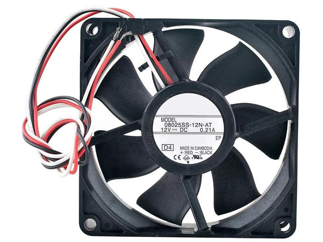 08025SS12NAT 80x80x25mm 80mm DC12V 0.21A 3Pin Axial Cooling Fan, 8CM Replacement Fan for Switching Power Supplies, Power Modules and Industrial...