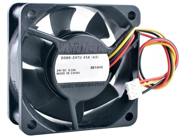 D06K24TU 45B 60x60x25mm 60mm DC24V 0.10A 4150RPM 3Pin Silent Axial Cooling Fan, 6CM Replacement Fan for Inverters, Switching Power Supplies and...