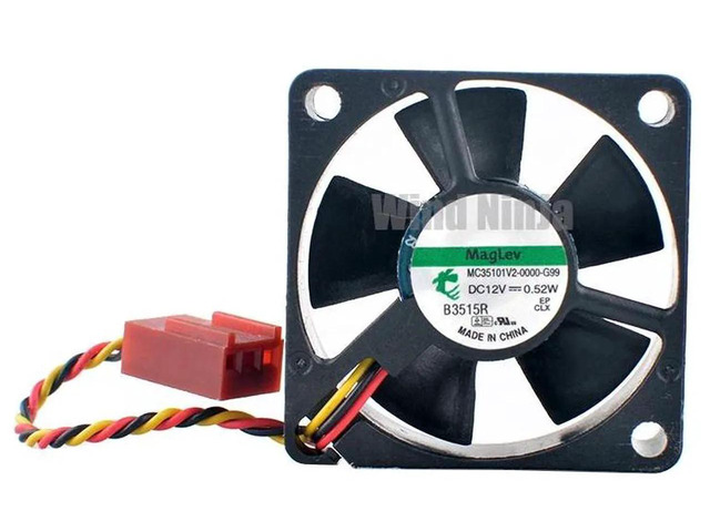 Silent Miniature Cooling Fan MC35101V20000G99, 35mm x 10mm 3.5cm DC 12V 0.52W 3Pin Brushless CPU Case Fan, Compact Replacement Small Cooling Fan...