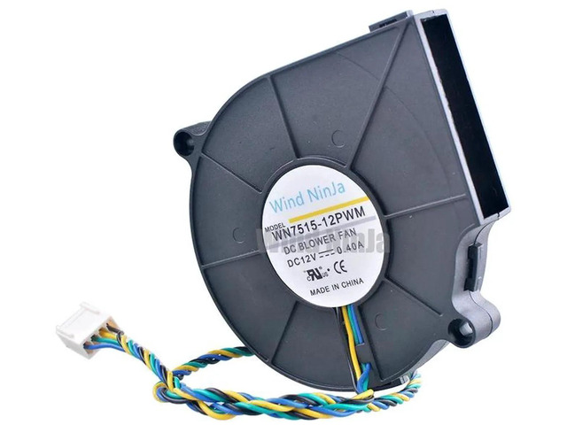 BB7515BU B127515BU 75mm Centrifugal Turbine Blower Fan, DC 12V 0.40A 4Pin PWM 5000RPM Dual Ball Bearing Fan, Replacement Blower for 1U LGA775 P4...