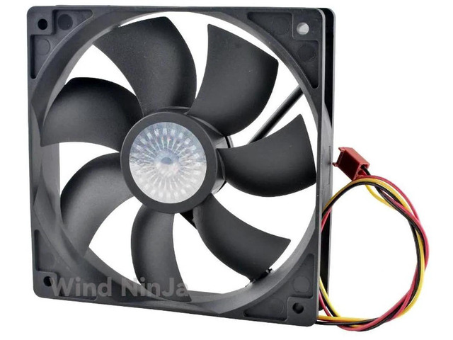 DF1202512B2LN 120mm 120x120x25mm Silent Cooling Fan, DC 12V 0.16A 3Pin Dual Ball Bearing Brushless Fan, Replacement Fan for Computer Chassis, CPU...