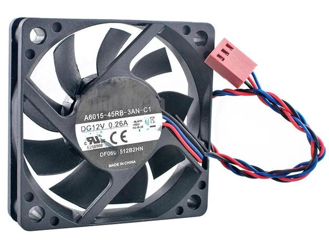 DF0601512B2HN A601545RB3ANC1 60x60x15mm PC Cooling Fan, DC12V 0.26A 4500RPM Dual Ball Bearing 3Pin Replacement Fan for Computer Motherboard, CPU...