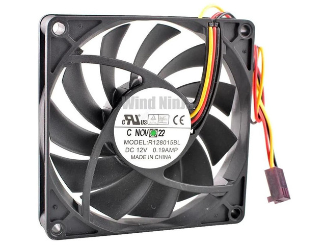 R128015BL 80x80x15mm Axial Cooling Fan, DC12V 0.19A Dual Ball Bearing 3Pin Replacement Fan for PC Chassis, CPU Cooler, Desktop Computer and...