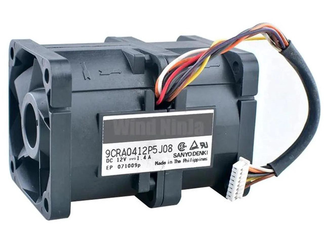 9CRA0412P5J08 40x40x56mm HighPressure Server Cooling Fan, DC12V 1.40A 8Wire Replacement Blower Fan for 1U Server Chassis, Network Server and...