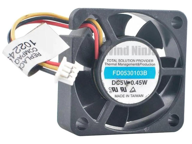 FD0530103B 30x30x10mm 30mm Mini Ball Bearing Cooling Fan, DC5V 0.45W 3Pin Micro Axial Replacement Fan, Quiet Mini Ventilation Fan for Projector,...